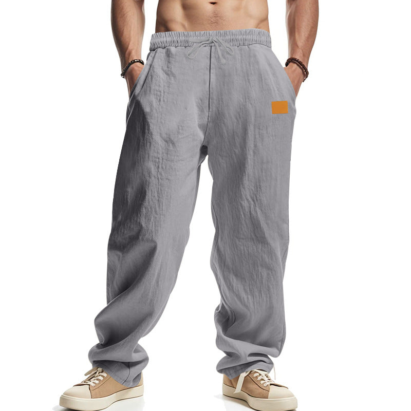 Herrenhose Leinenbaumwolle Elastisch Bequem