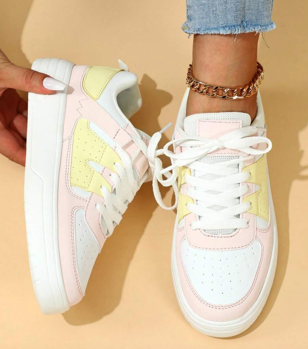 Damen Sneaker Sportlich Trendy Mode Schuhe