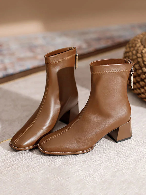 Damen Stiefel Leicht Elegant Leder