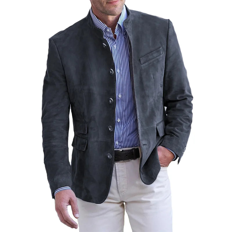 Herrenjacke Klassisch Knopfleiste Elegantes Design