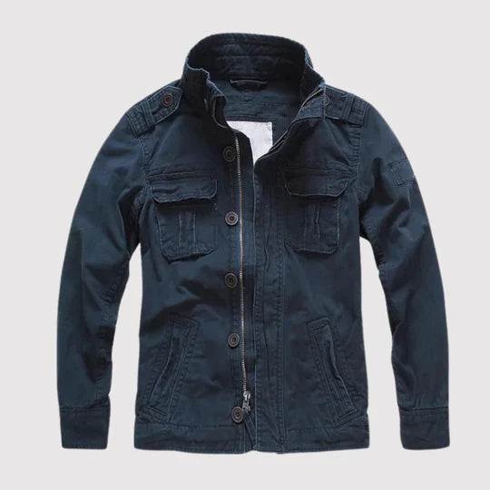 Outdoor-Jacke Mit Reißverschluss und Taschen Wasserdicht