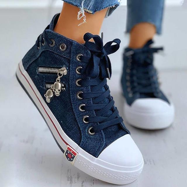 Damen Jeansschuhe Lässig Chic
