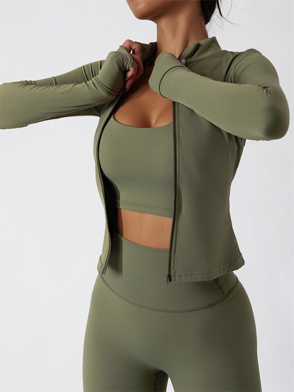 Damen Trainingsjacke Langarm Sportlich