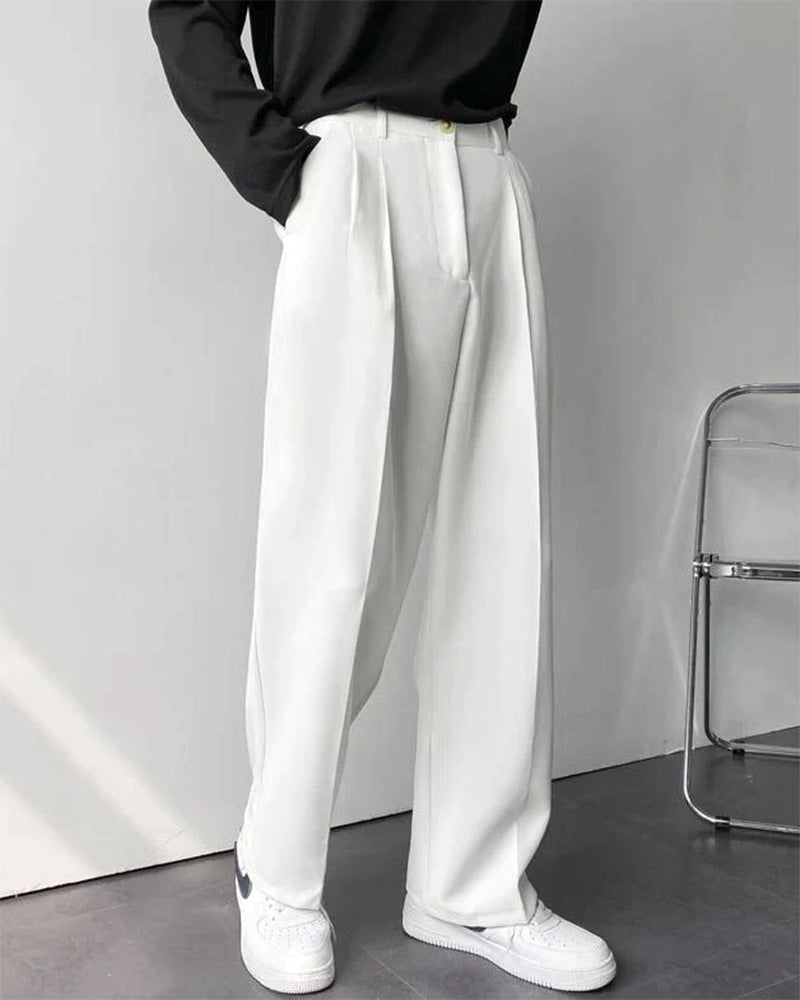 Enzo Damen Anzughose High-Waist Weites Bein