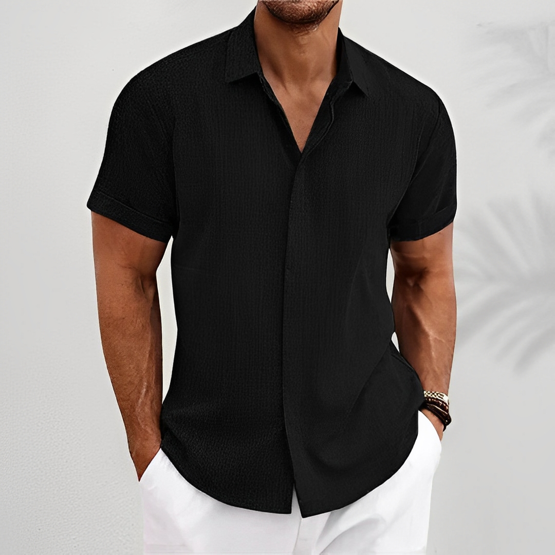Herren Slim-Fit Hemd Modern Knöpfe