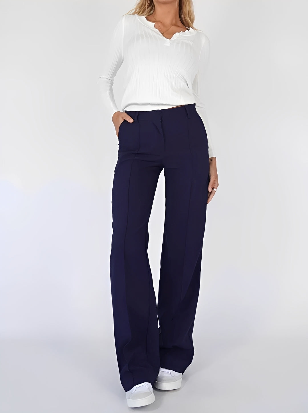 Damen Bootcut-Hose Elegant Geschnitten