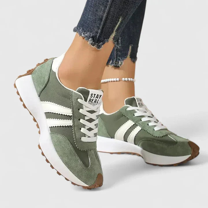 Damen Retro Schnürschuhe Farben Frühling