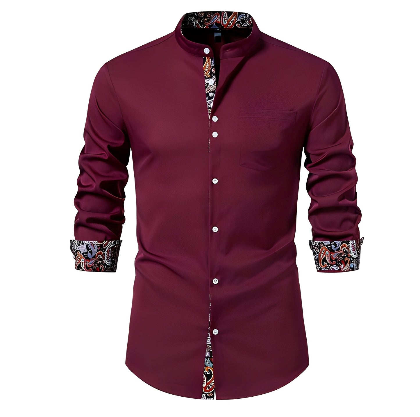 Herren Langarmhemd SlimFit Elegantes Design