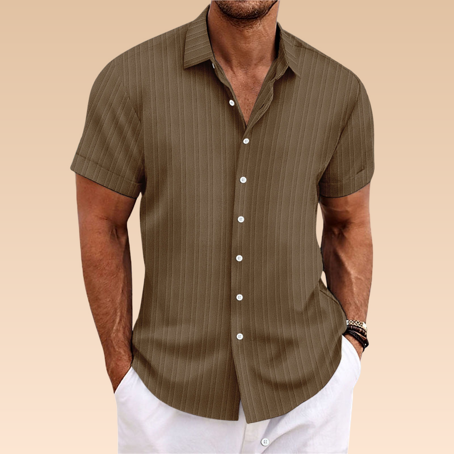 Herren Bluse Leicht Atmungsaktiv Sommer