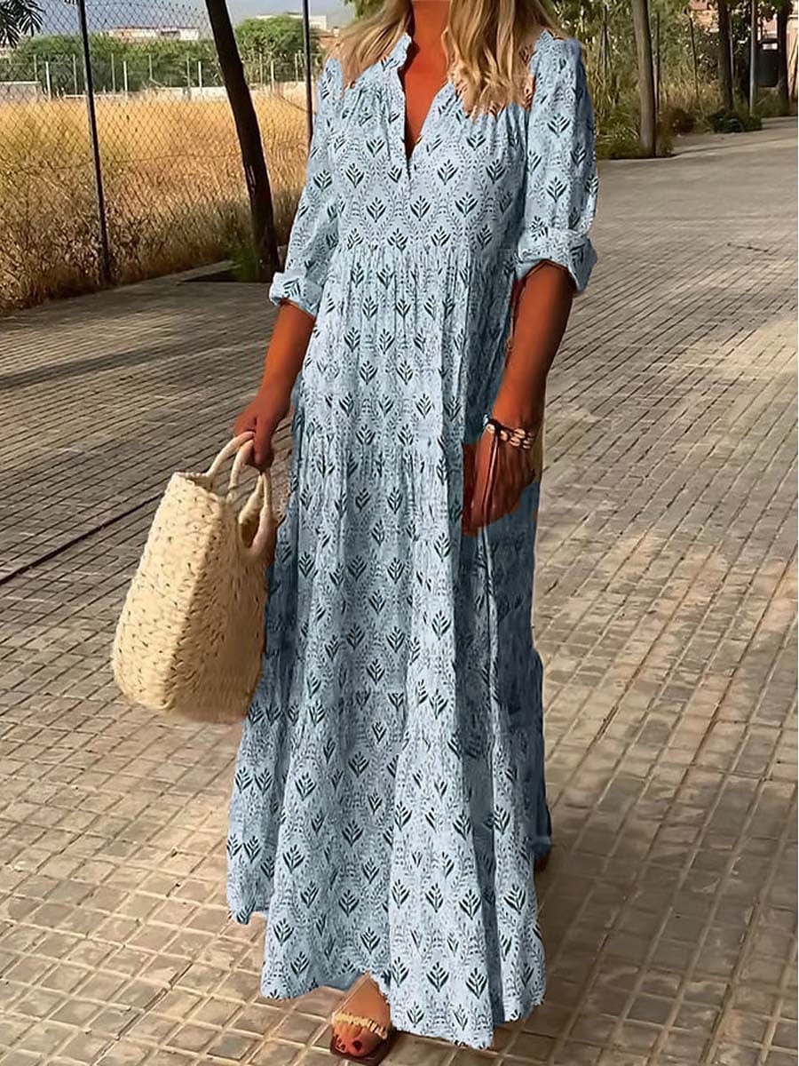 Damen Maxi Kleid Langschnitt Elegantes Design