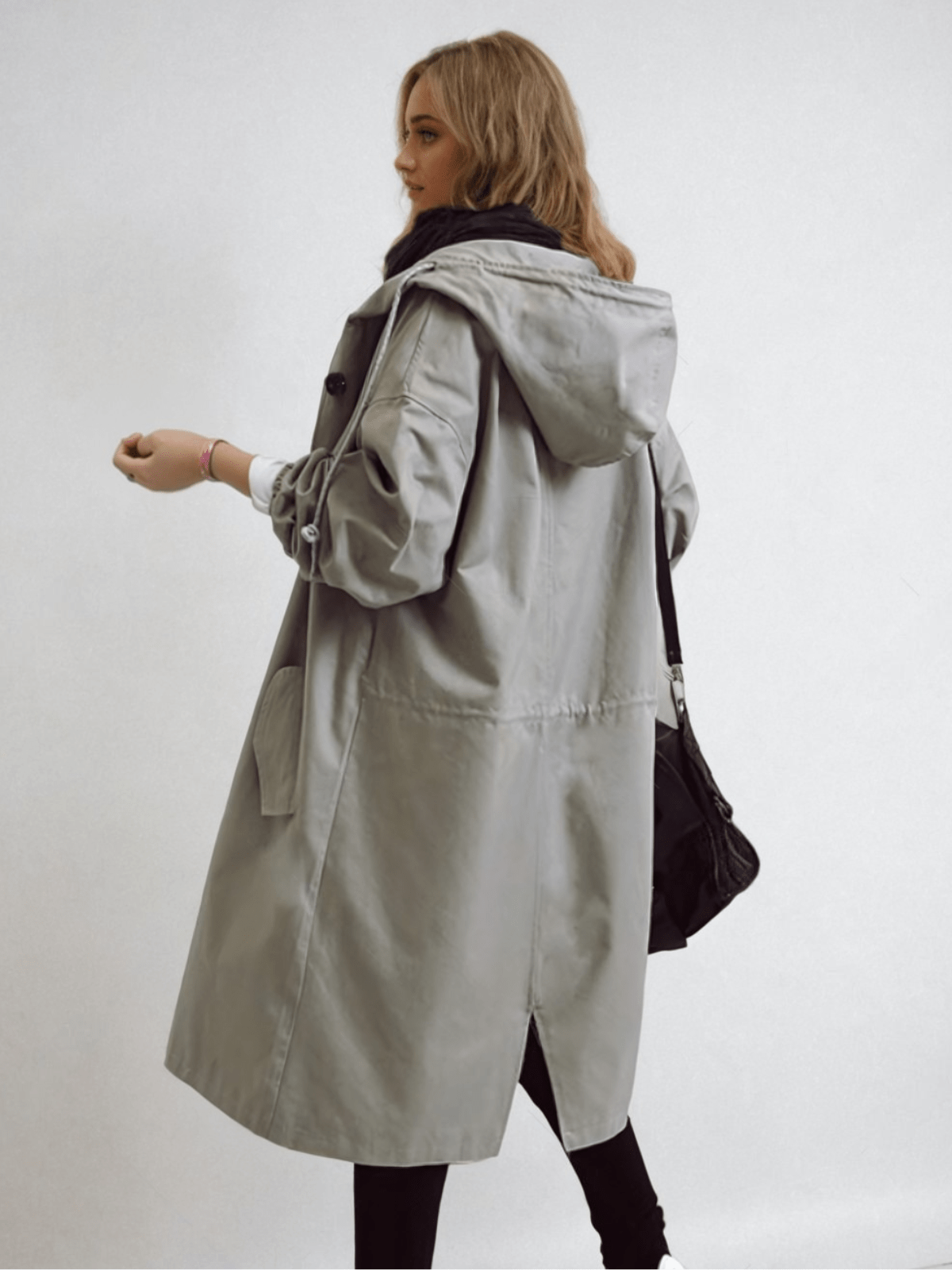 Damen Trenchcoat Wasserabweisend Lang