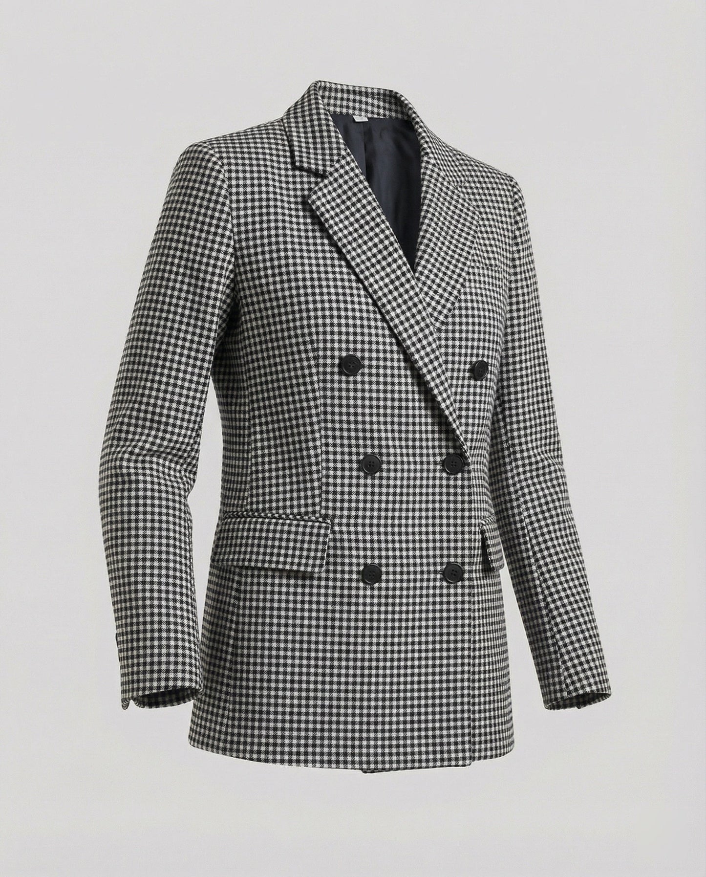 Damen Karo Blazer Modern Kaschmir