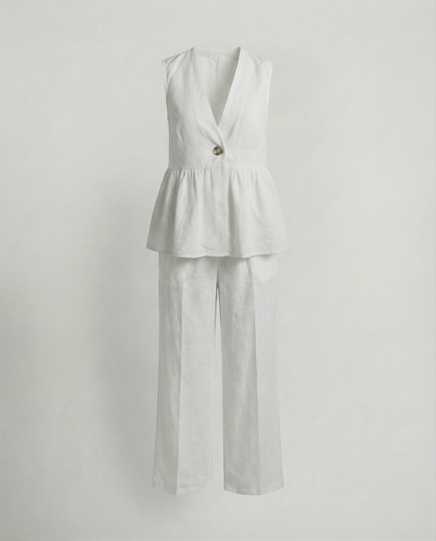 Damen Leinenhosenanzug Moderner Businesslook
