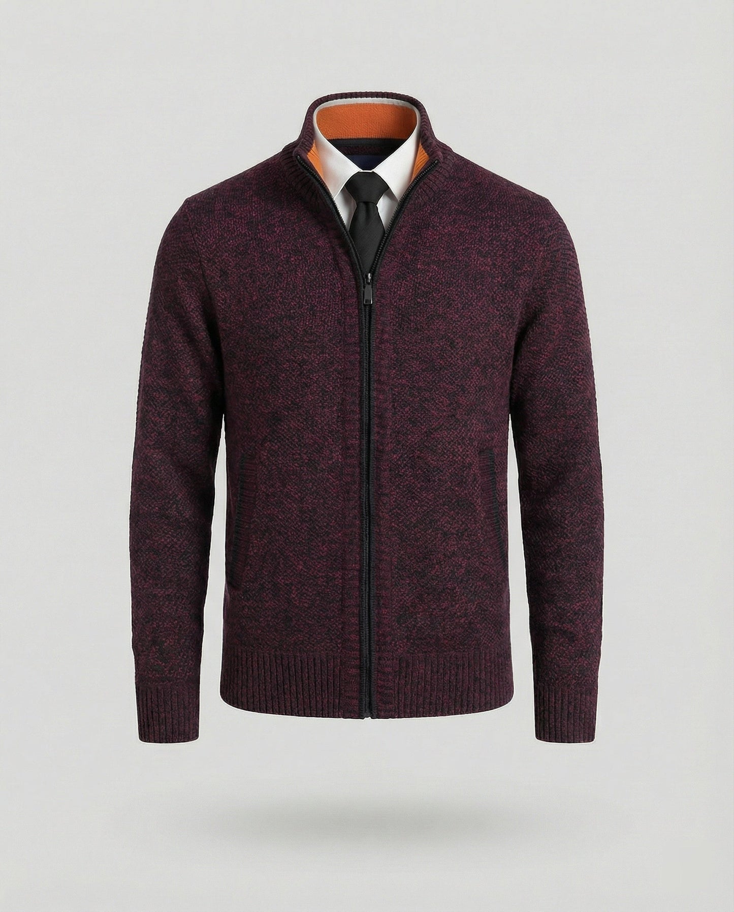 Herren Steppjacke Elegante Reißverschluss