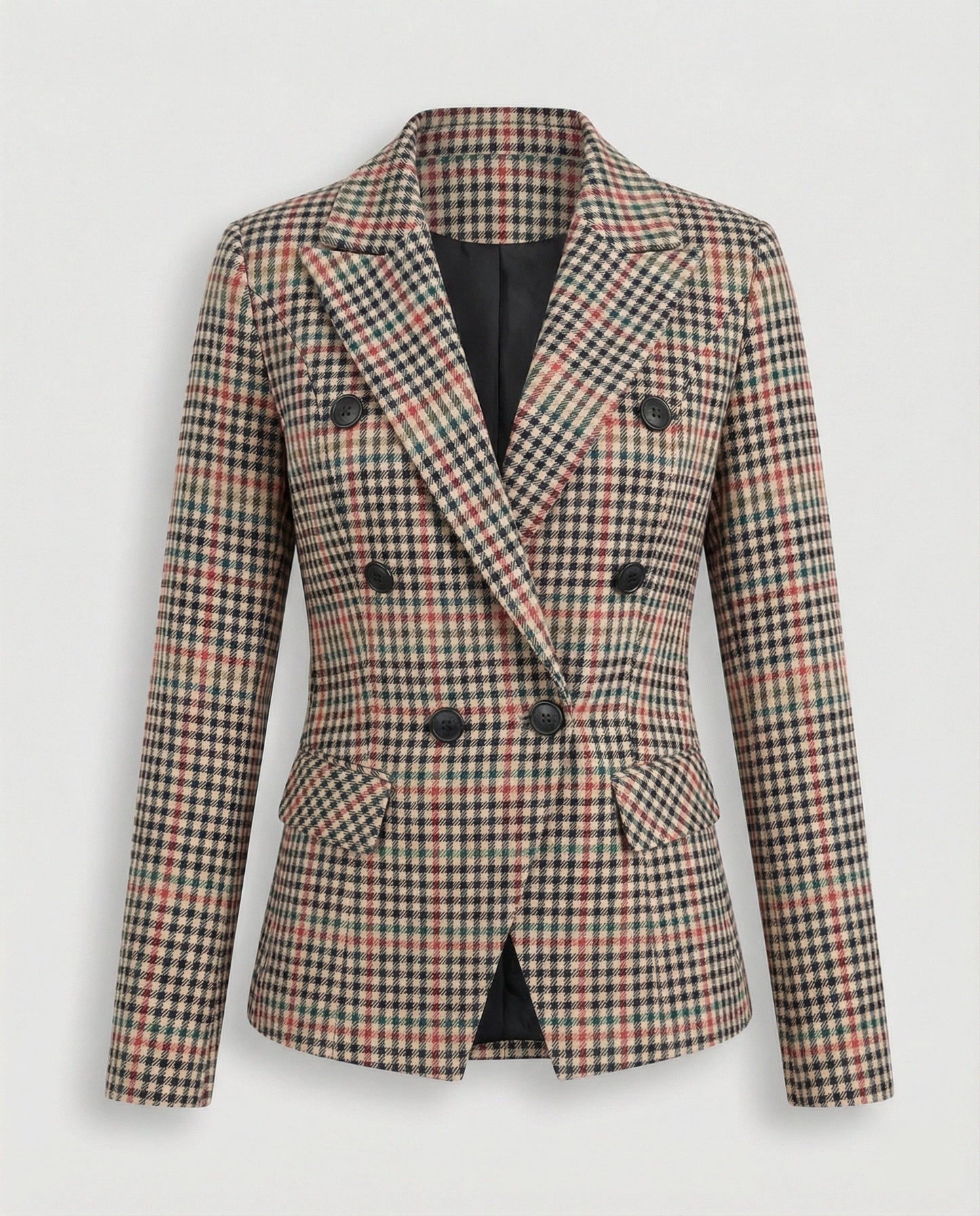 Damen Blazer Karierter Business Stil