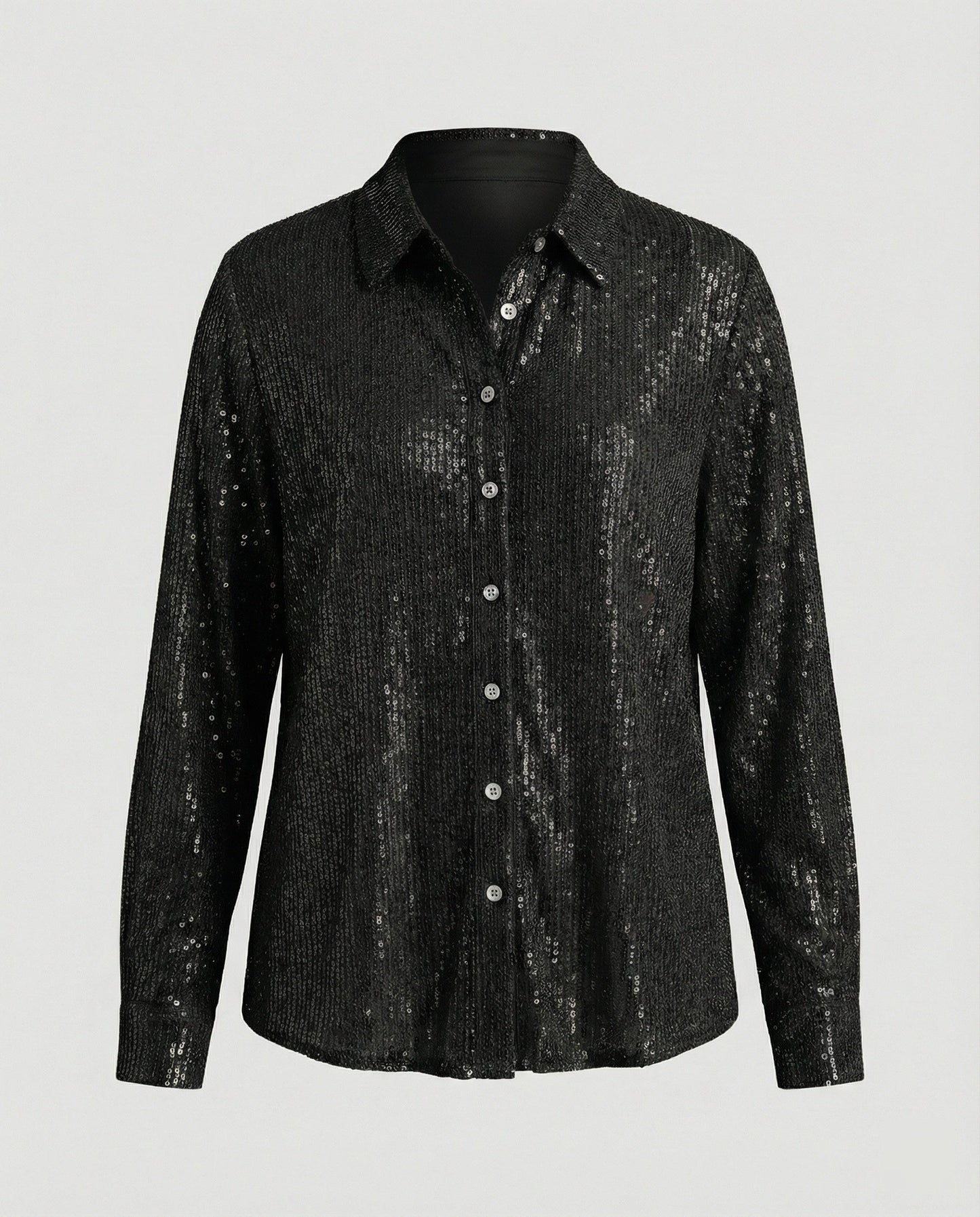 Damenbluse Glitzernd Transparent Pailletten