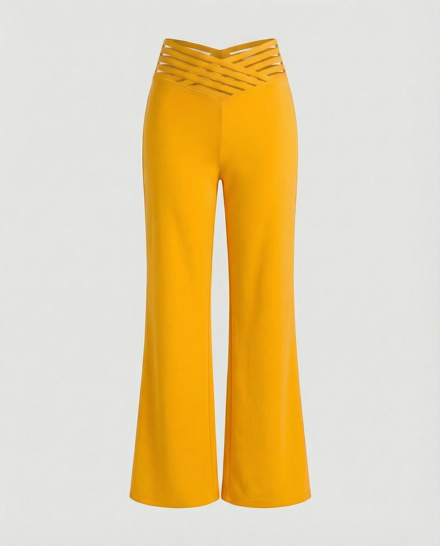 Damen Palazzo-Hose Bequem Mit Cut-Outs