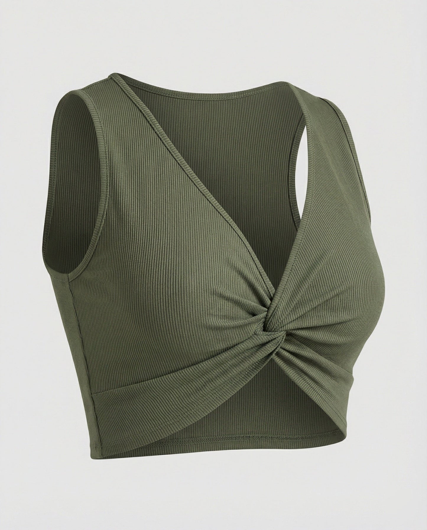 Damen Knötchen-Oberteil V-Ausschnitt Elegant Crop-