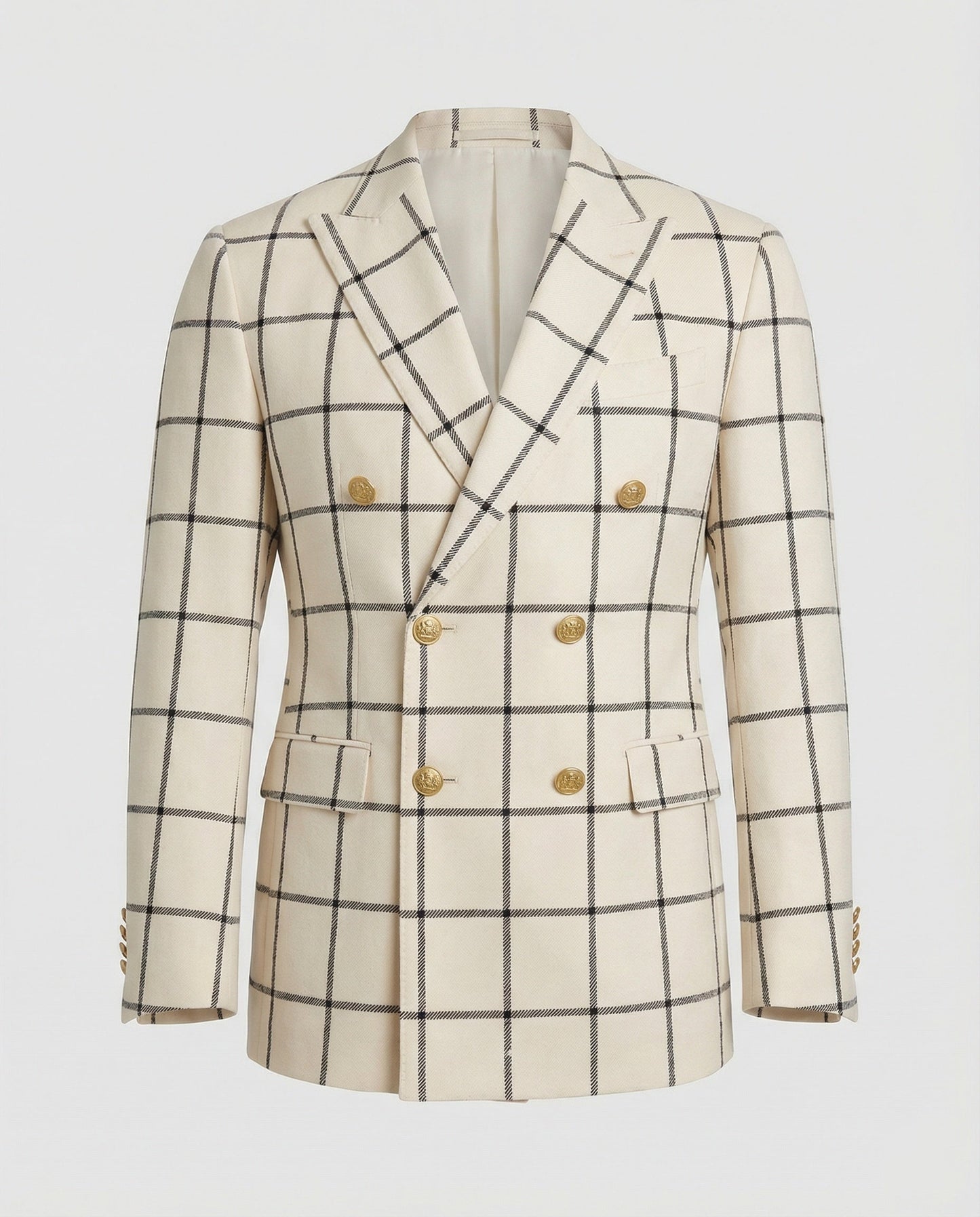 Herren Slim-Fit Blazer Doppelknöpfe Modern
