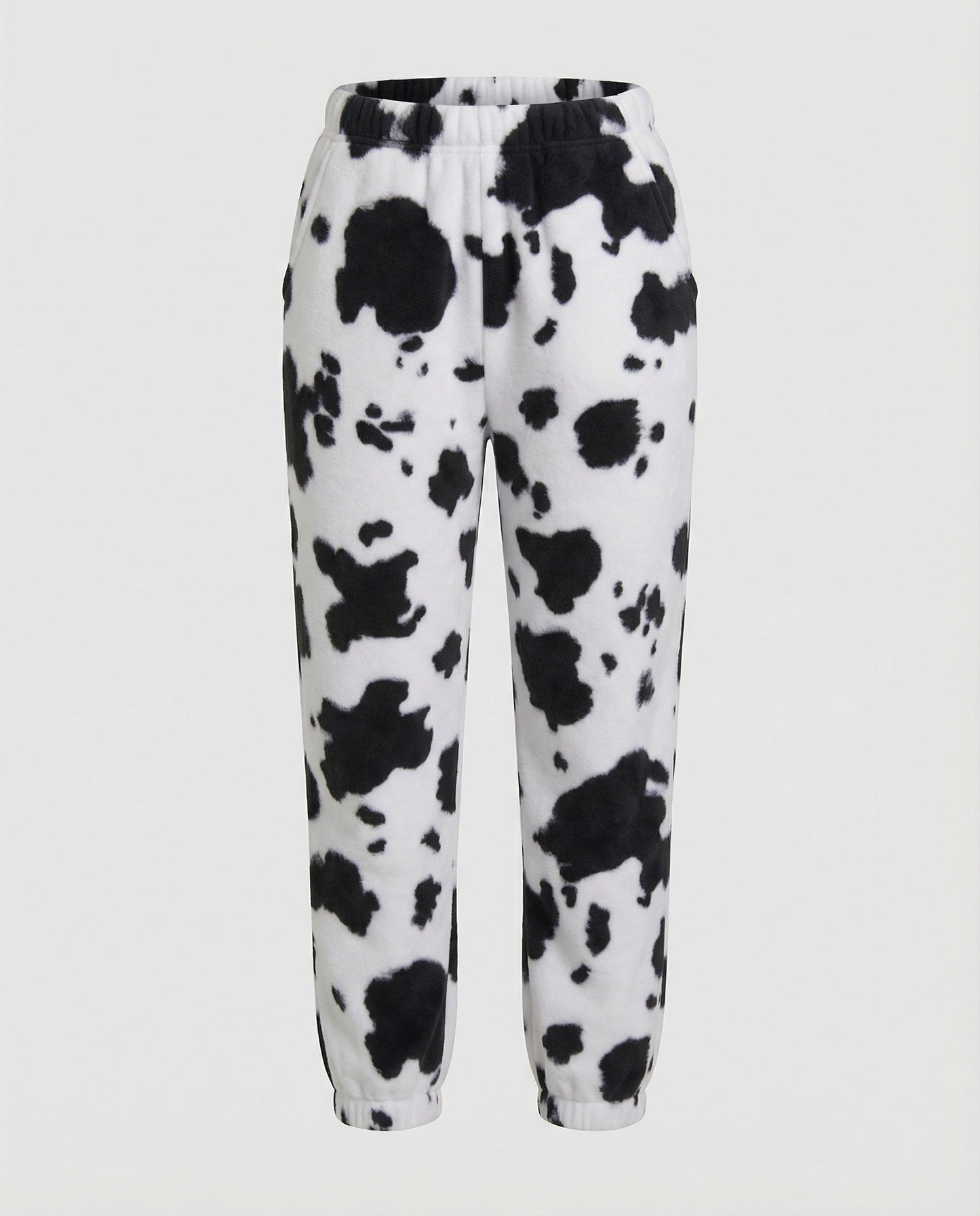 Damenhose Cowprint Elastisch Mit Bund Und Bündchen
