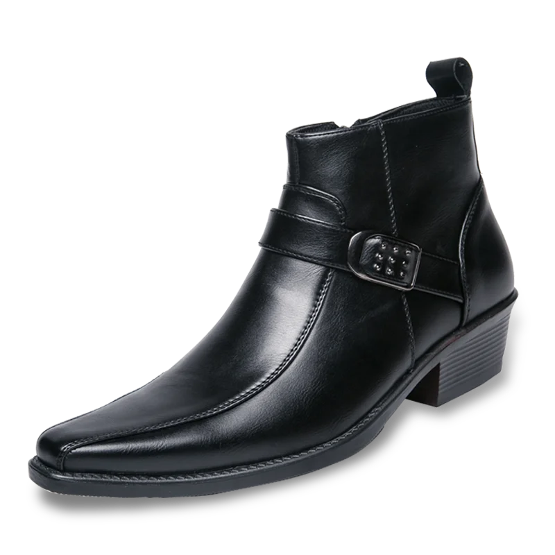 Herren Chelsea Stiefel Lederschuhe Schnürlos