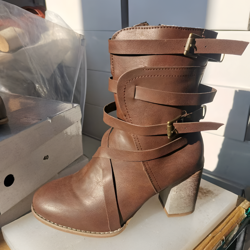 Damen Orthopädische Stiefeletten Leder Komfort