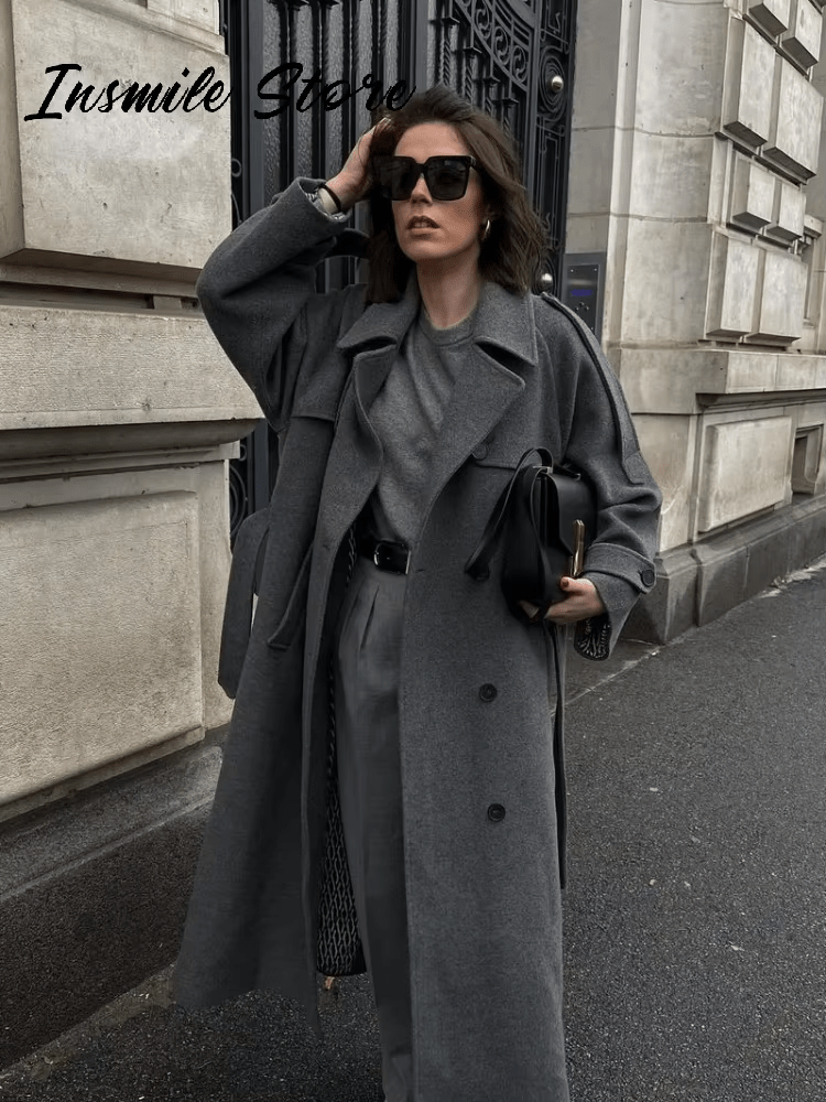 Damen Wintermantel Elegant Lang