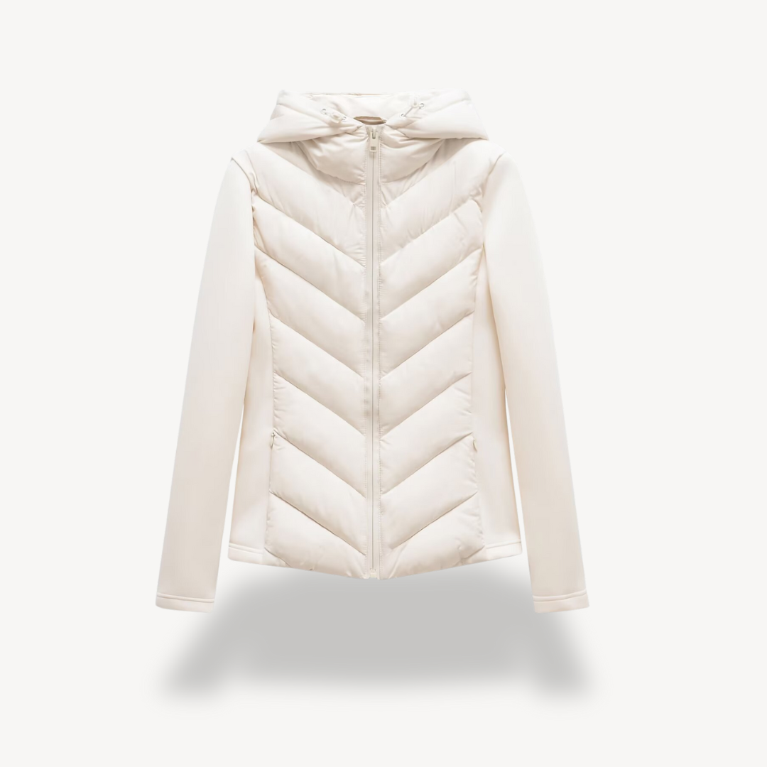 Damen Steppjacke Chevron Muster