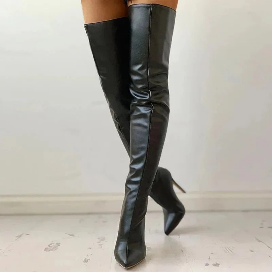 Damen Überkniestiefel Warm Bequem