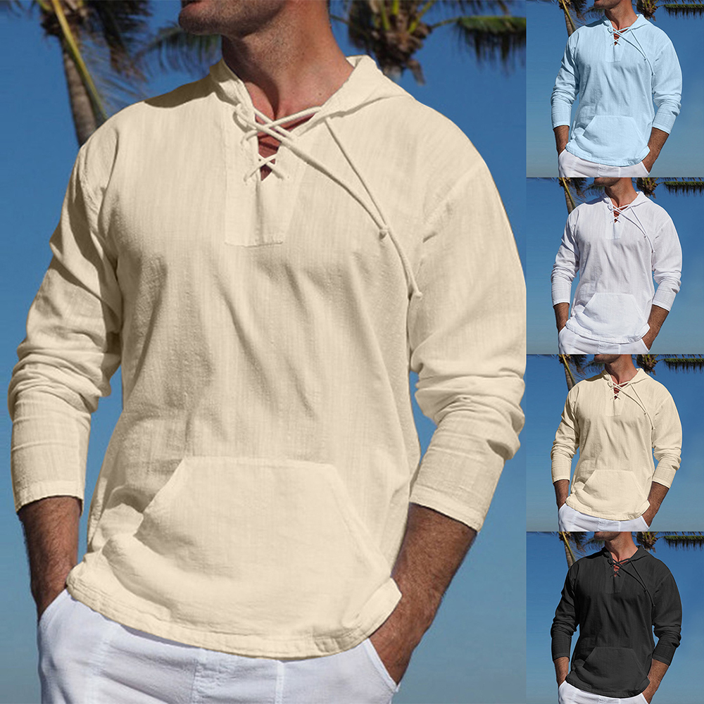 Herren Sommerpullover Leicht Baumwolle Beige - Norvielle