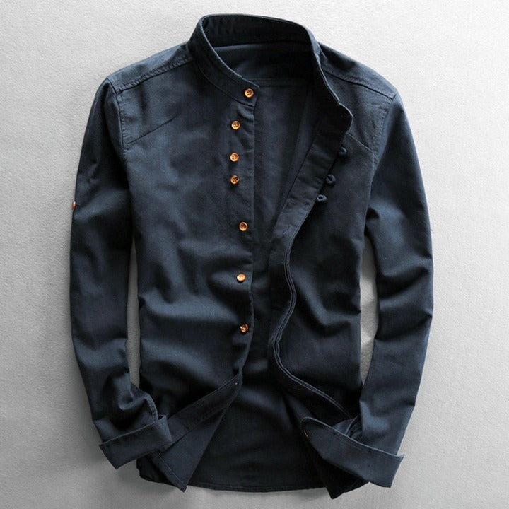 Herren Hemd Japanischer Stil Slim Fit Modern - Norvielle