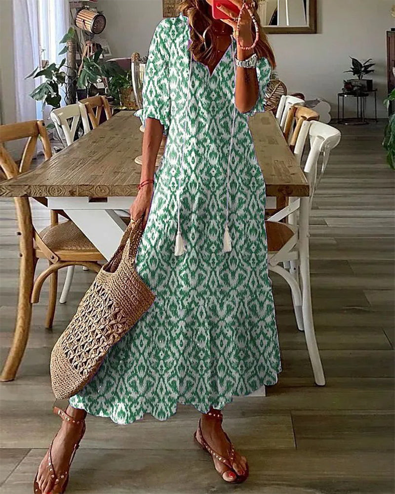 Boho Damenkleid Bauchfreundlich Sommerkleid