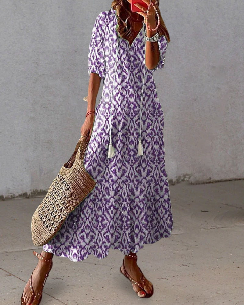 Boho Damenkleid Bauchfreundlich Sommerkleid