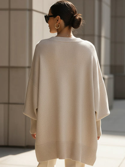 Damen Oversized Pullover Großformat Elegantes Design