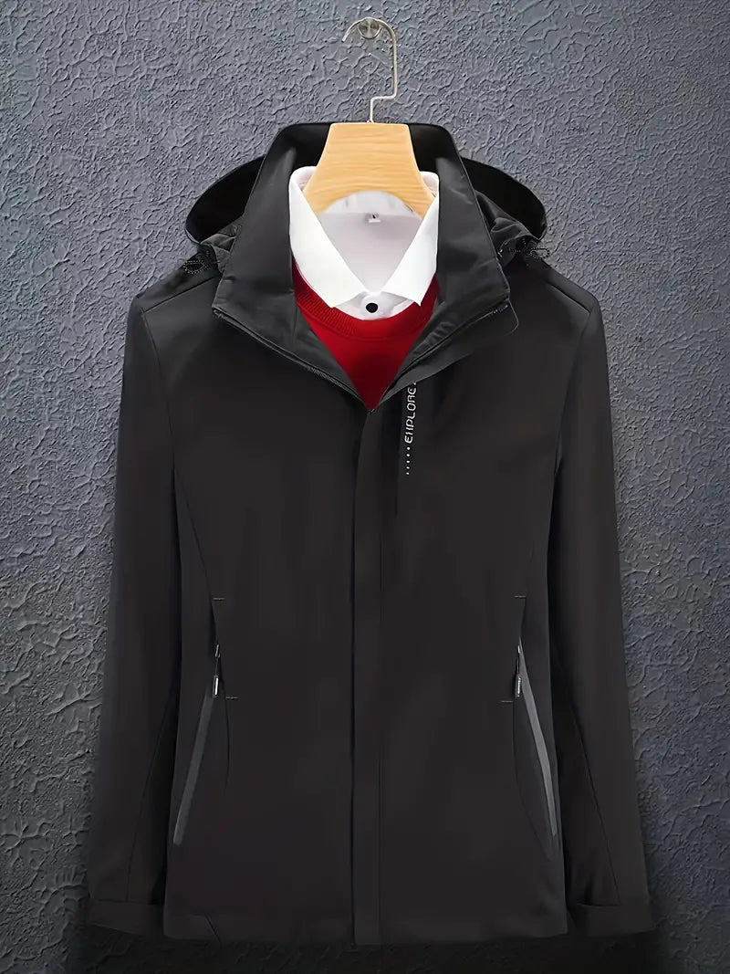 Damen Winterjacke Winddicht Warm Isoliert Schwarz - Norvielle
