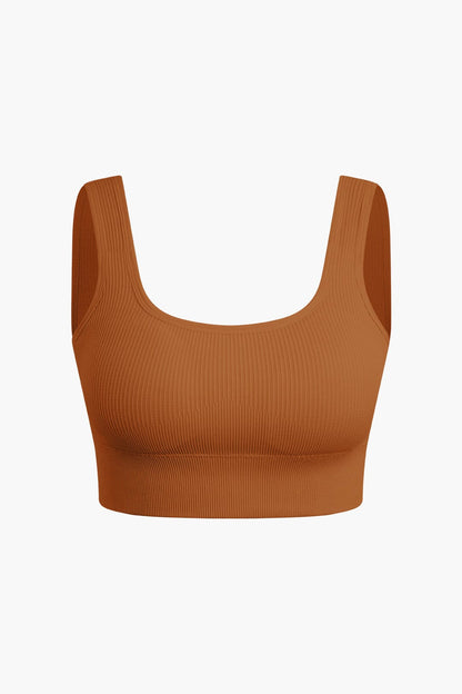Damen Sport-Set Nahtloses Crop- Yoga-Shorts