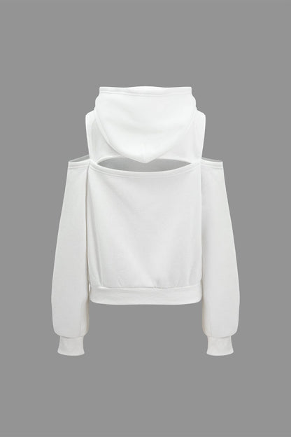Damen Hoodie-Set mit Cut-Outs Trendy