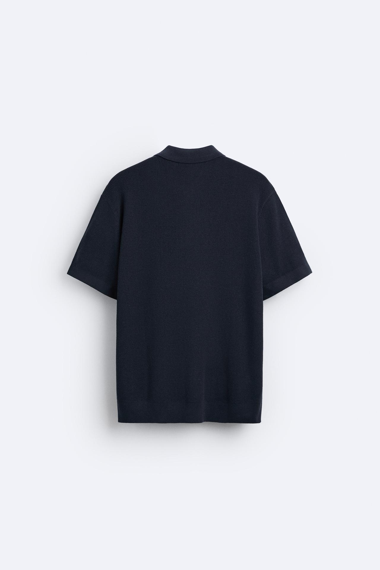 Herren Strickpolo Reißverschluss Elegantes Design
