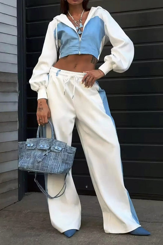 Damen Zweiteiler Denim Look Jeansoptik - Norvielle