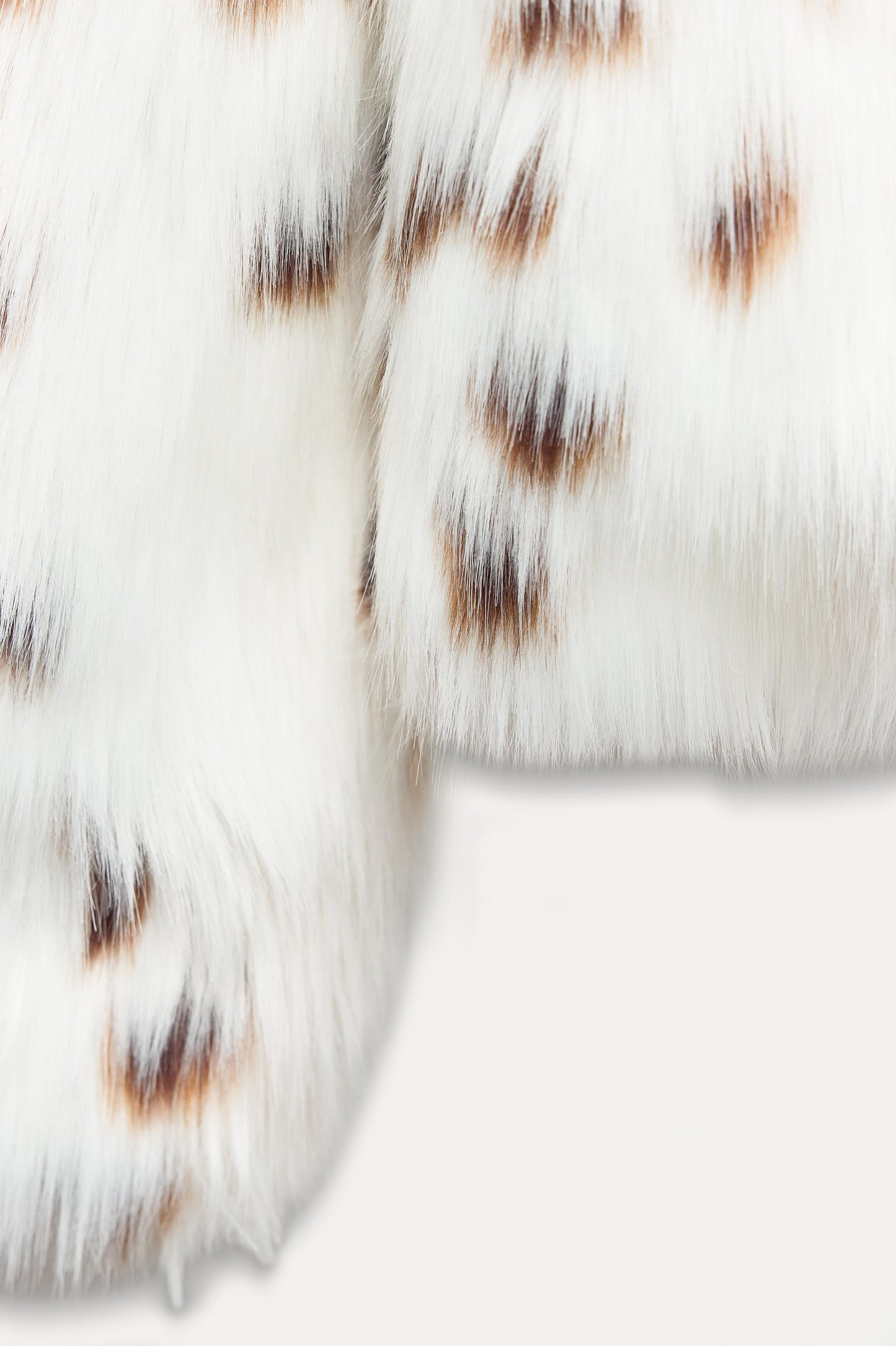 Damen Winterjacke Leopardenmuster Kunstfell