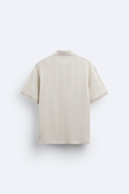Herren Strickpolo Mit Reißverschluss Sportlich Modern