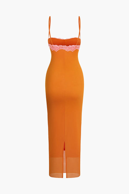 Damen Midi-Robe mit Camisole-Oberteil