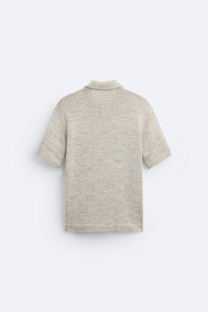 Herren Strickpolo Lässiger Fit Relaxed