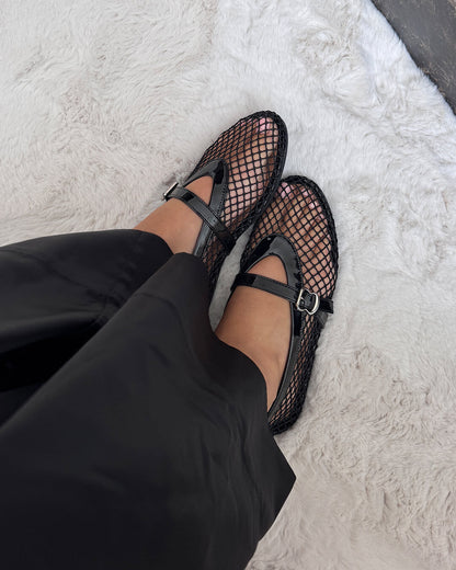 Damen Ballerinas Atmungsaktives Mesh