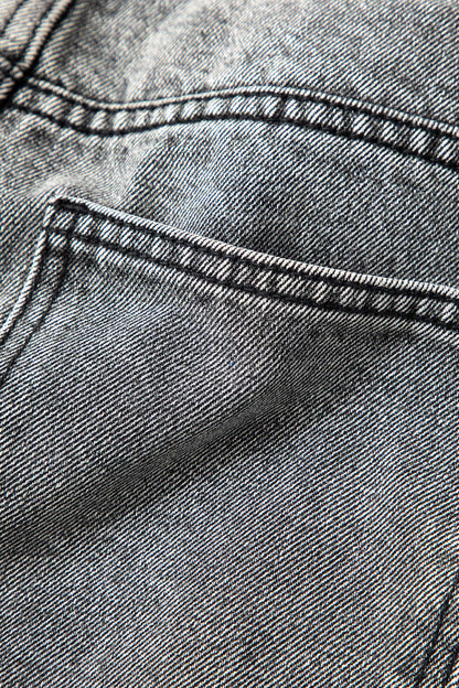 Damen Jeans Asymmetrischer Bund Trendy Frauenjeans