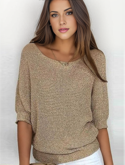 Damen Strickpullover Lang aus Charme Wolle