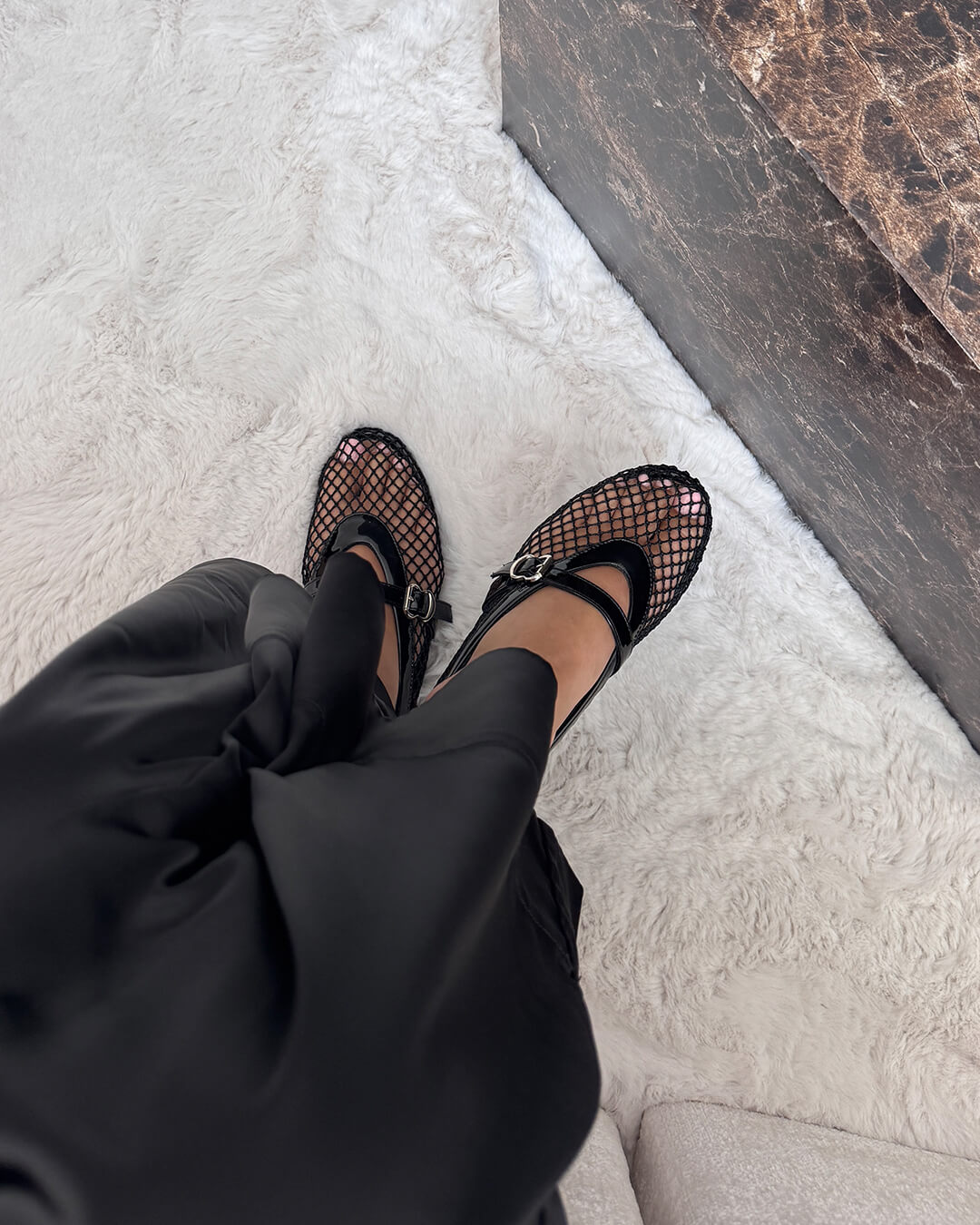 Damen Ballerinas Atmungsaktives Mesh
