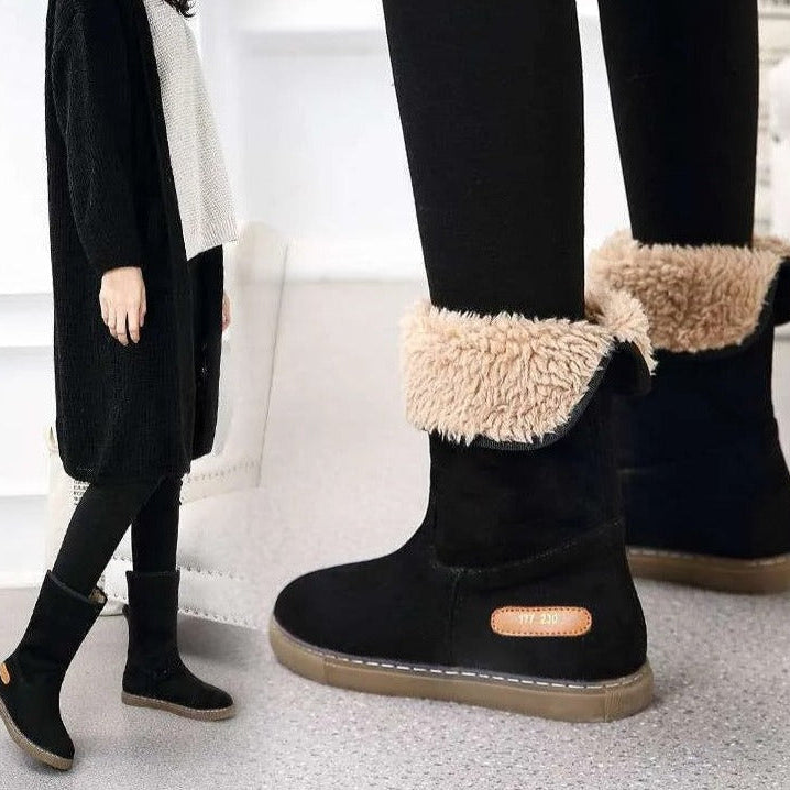 Damen Wasserdichte Schneestiefel Pelzfell Warm - Norvielle