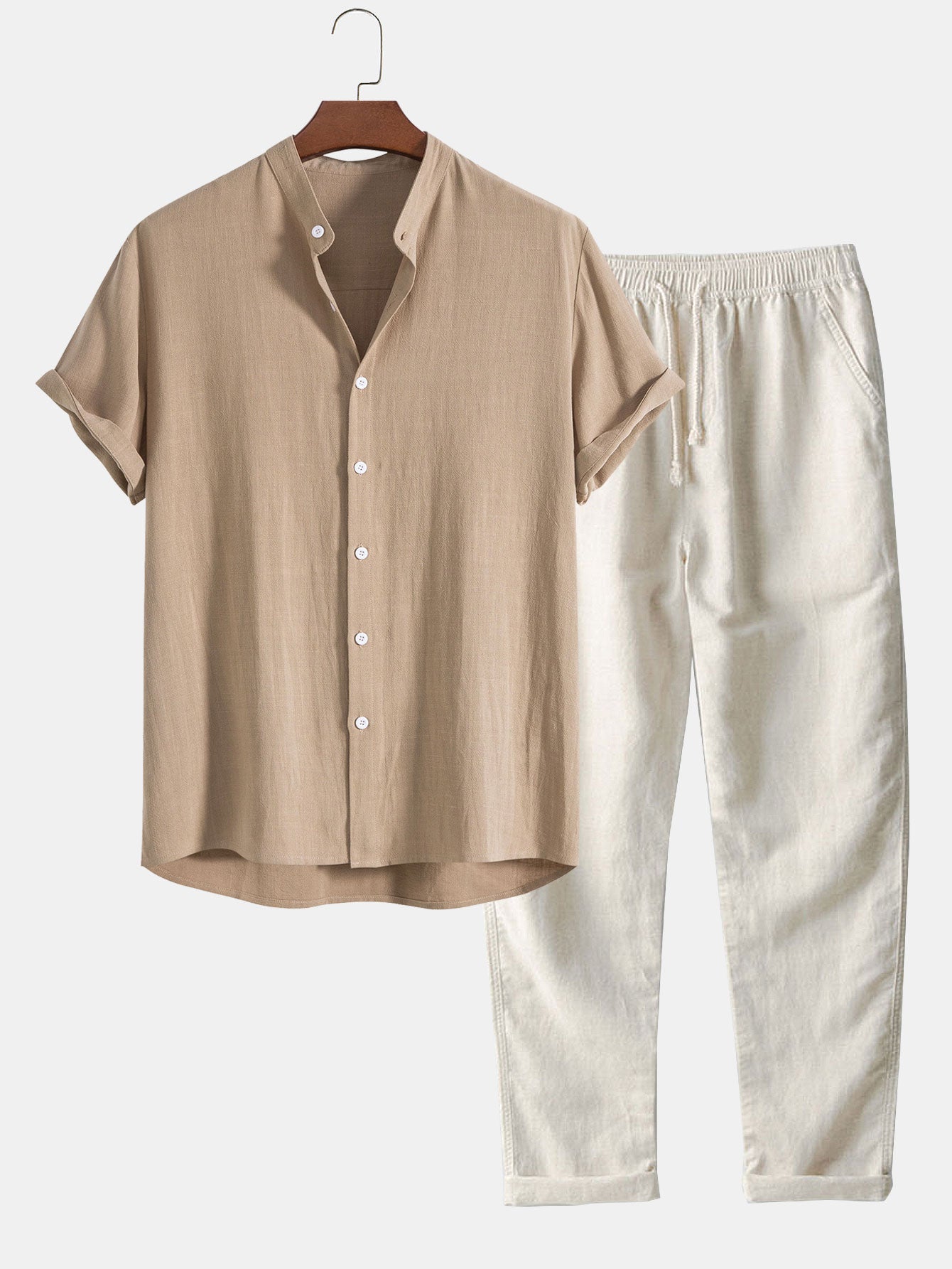 Herren Sommeranzug Hemd Hose Set - Norvielle