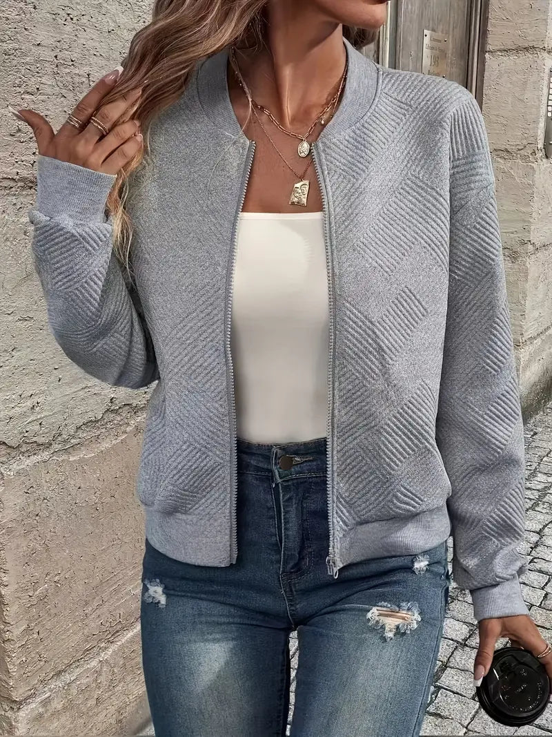 Damen Strickjacke Mit Reißverschluss Modern